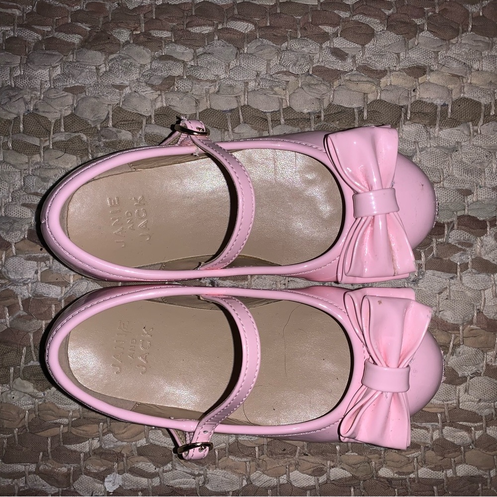 Janie and Jack Pink Bow Dress Shoes